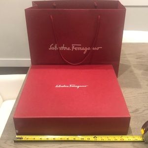 Salvatore Ferragamo Large box, bag and small insert.